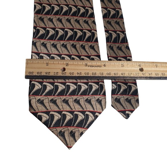 RM Sport Striped Tees 1996 Mens Necktie Tie Golf Sport Ralph Marlin Work Dad - Picture 3 of 5